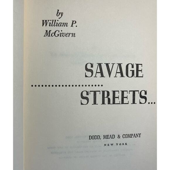 Savage Streets by William P. McGivern 1959 HC 1st Edition Vintage Crime Novel - Picture 2 of 8